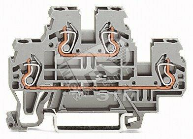 Фото №2 Клемма двухуровневая L/L серая (870-501)