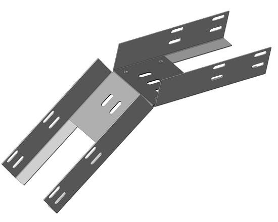 Фото №2 Лоток перфорированный КС 100х50-45 УХЛ1 для поворота трассы вниз на 45 горячее цинкование S1.5 (П0000011550)