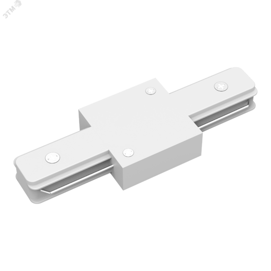 Фото №2 Коннектор однофазный для трековых шинопроводов прямой (I)  белый Track Gauss (TR106)
