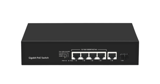 Фото №2 Коммутатор неуправляемый 4 порта PoE 100/1000 Мб/с, 2хSFP GL-SW-G005-04P(BT) (GL-SW-G005-04P(BT))