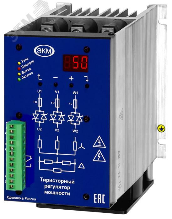 Фото №2 Трехфазный тиристорный регулятор мощности         ТРМ-3М-180-RS485 (4640016939022)