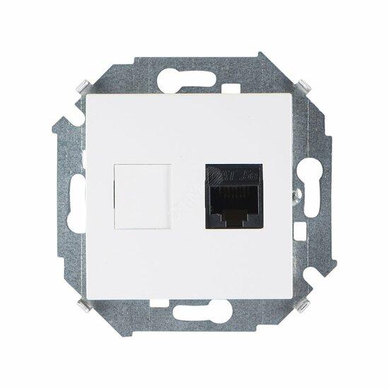 Фото №2 Simon15 Розетка компьютерная RJ45 категория 5е    AMP белый (1591551-030)
