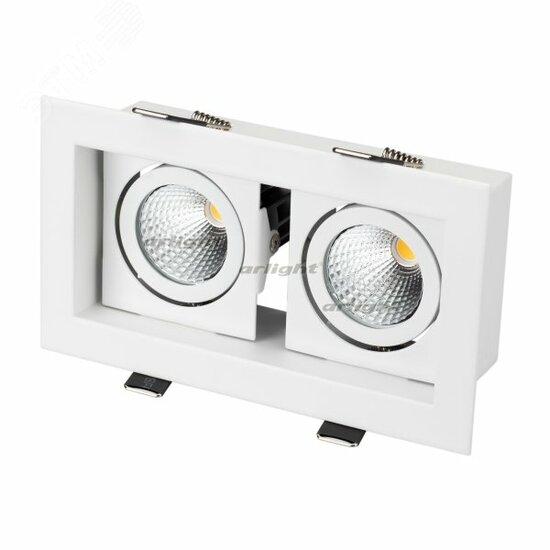 Фото №2 Светильник CL-KARDAN-S180x102-2x9W Warm (WH, 38 deg) (ARL, IP20 Металл, 3 года) (024127)