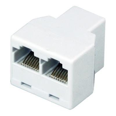 Фото №2 Двойник компьютерный RJ-45(8P-8C) (гнездо - 2 гнезда)  REXANT (etm03-0103)