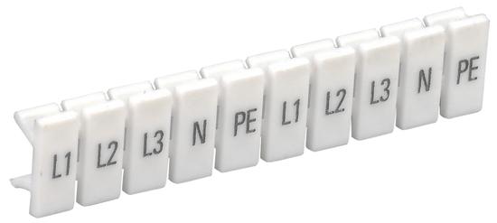 Фото №2 Маркеры для КПИ-1,5мм2 с символами ''L1, L2, L3, N, PE'' IEK (YZN11M-001-K00-A)