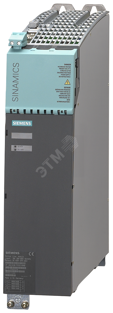 Фото №2 SINAMICS S120 ACTIVE LINE MODULE INPUT: 3-PH 380-480V, 50/60HZ OUTPUT: DC 600В, 27A, 16КВТ ИСПОЛНЕНИЕ: BOOKSIZE INTERNE LUFTKUEHLUNG INKL. DRIVE-CLIQ LEITUNG (6SL3130-7TE21-6AA4)