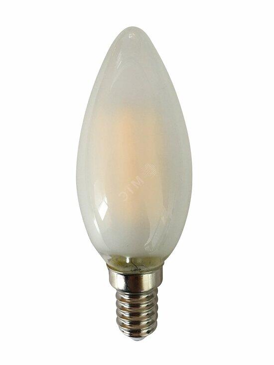 Фото №2 Лампа сетодиодная декоративная LED 8w E14 4000K свеча матовая филамент 230/50 Jazzway (5020887)