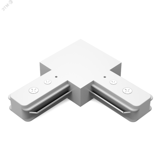 Фото №2 Коннектор однофазный для трековых шинопроводов угловой (L)  белый Track Gauss (TR108)