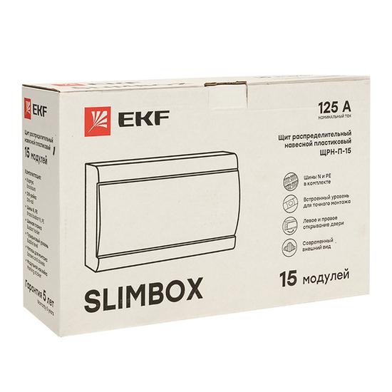 Фото №4 Щит распределительный ЩРН-П-15 ''SlimBox'' белая дверца IP41 EKF PROxima (sb-n-15w)