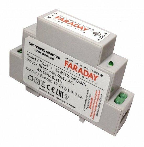 Фото №2 Блок питания FARADAY 12W/12-24V/DIN (112100)