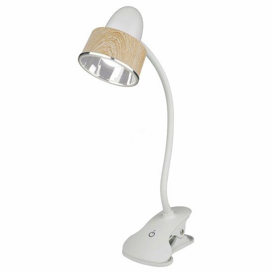 Фото №2 TLD-557 Brown/LED/350Lm/5500K/Dimmer Светильник настольный «прищепка», 5W. Сенсорный выключатель. Коричневый. ТМ Uniel (TLD-557 Brown/LED/350Lm/5500K/Dimmer)