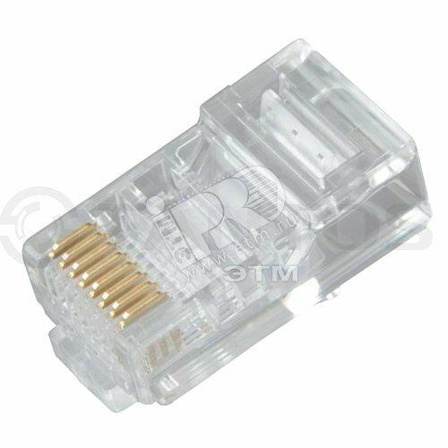 Фото №2 Разъем Джек RJ45 8P-8C категория 5е Ts (100шт) (Джек RJ-45 8P)