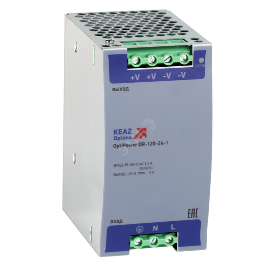 Фото №2 Блок питания OptiPower DR-120-24-1 (284548)