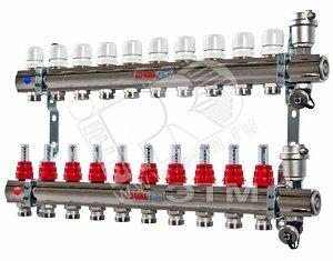 Фото №2 Коллекторная группа с расходомерами 1' х 11 выходов 3/4' НР EK (VTc.596.EMNX.0611)