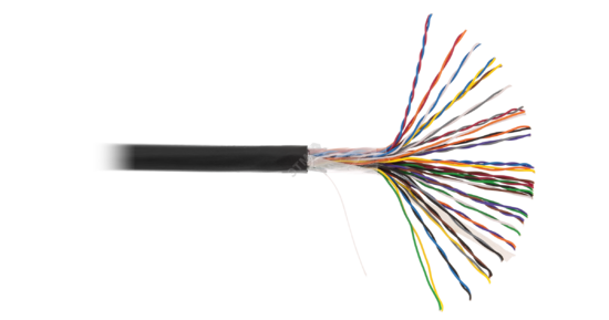 Фото №2 Кабель U/UTP 25 пар, Кат.5, одножильный, медный, внешний, PE до -40C, черный, 30 (EC-UU025-5-PE-BK-3)