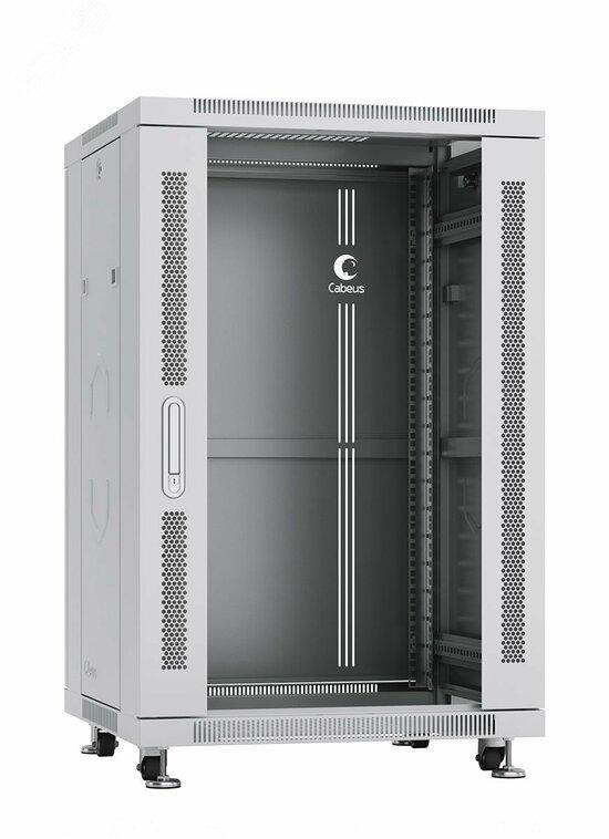 Фото №2 Шкаф монтажный телекоммуникационный 19дюймов напольный для распределительного и серверного оборудования 18U (SH-05C-18U60/60)