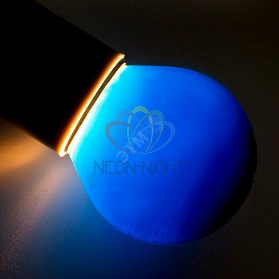 Фото №2 Лампа профессиональная накаливания декоративная ДШ цветная 10 Вт E27 для BL синяя 10 штук (401-113)