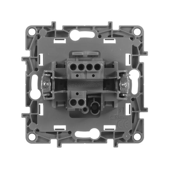 Фото №3 Выключатель одноклавишный, автоматические клеммы 10 AX 250В, антрацит (672601)