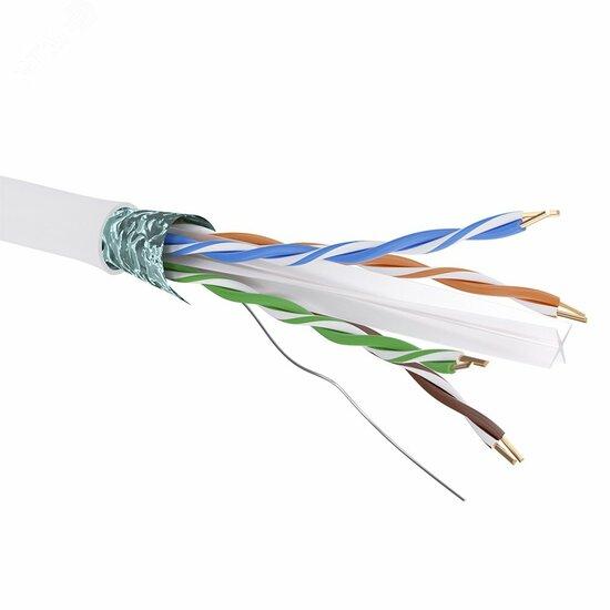 Фото №2 Витая пара CAT 6 F/UTP нг(А)-HF бухта 305м белый (RN6FUA01WH)