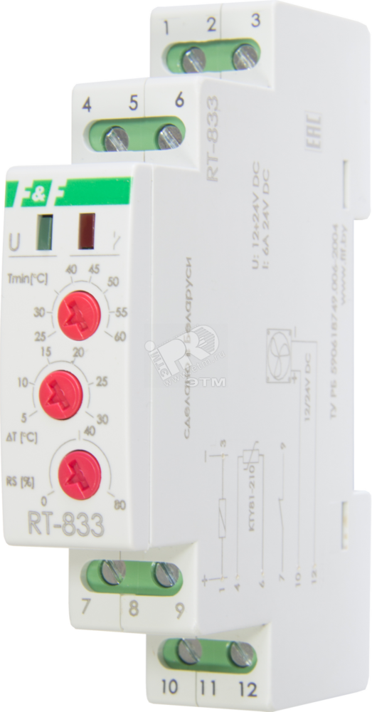 Фото №2 Реле контроля температуры RT-833 (EA07.001.012)
