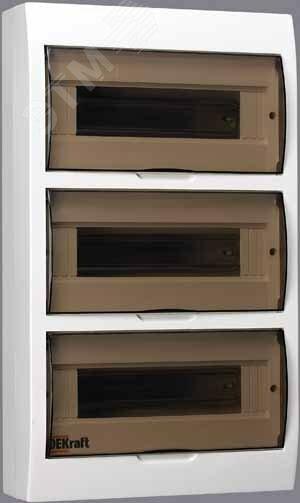 Фото №4 Щит распределительный навесной ЩРн-36 IP41 пластиковый прозрачная дверь (31014DEK)