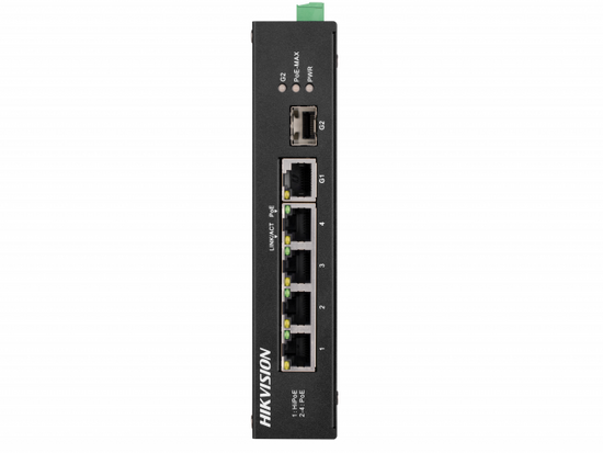 Фото №2 Коммутатор промышленный PoE 4 порта RJ45 100 Мб/с, 2хSFP, 120 Вт (DS-3T0306HP-E/HS)