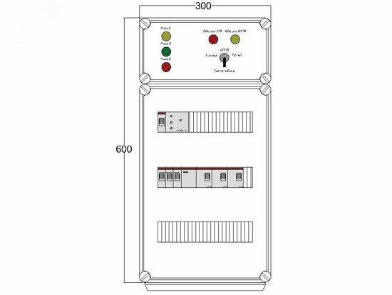 Фото №2 Щит управления электрообогревом DEVIBOX HR 3x2800 D316 (в комплекте с терморегулятором и датчиком температуры) (DBR087)