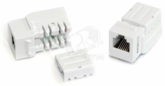 Фото №2 Вставка Keystone Jack RJ-45(8P8C) категория 5e 110 IDC заделка с помощью NE-TOOL белая (46653)