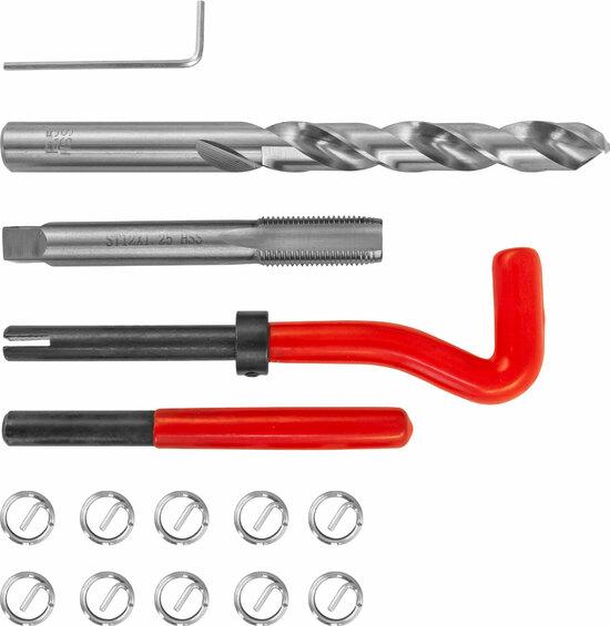 Фото №2 Набор для восстановления резьбы M12x1.25, 15 предметов (TRIS12125)