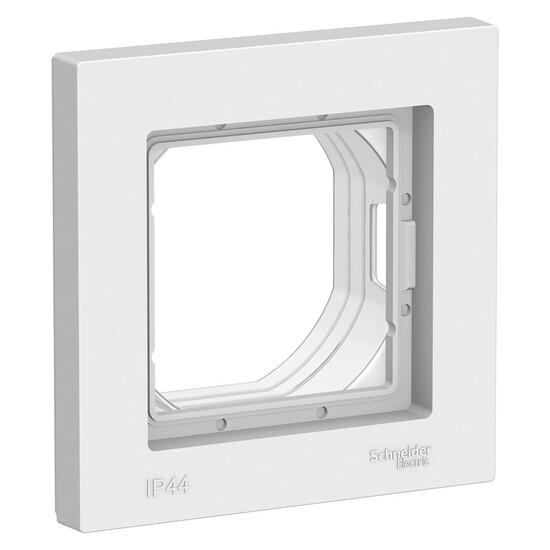 Фото №2 Рамка однопостовая ATLASDESIGN AQUA IP44 белый (ATN440101)