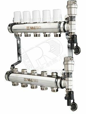 Фото №2 Коллекторная группа 1' х 8 выходов евроконус 3/4' из нержавеющей стали (VTc.588.EMNX.0608)