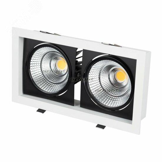 Фото №2 Светильник CL-KARDAN-S283x152-2x25W Warm3000 (WH-BK, 30 deg) (ARL, IP20 Металл, 3 года) (028861)