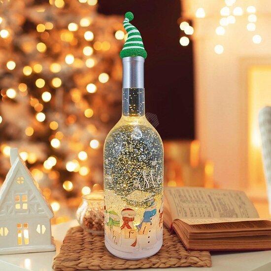 Фото №2 Декоративный домашняя светильник Бутылка с эффектом снегопада NEON-NIGHT (501-161)