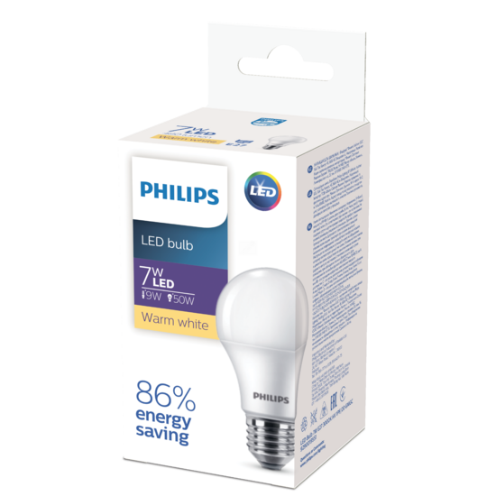 Фото №2 Лампа светодиодная LEDBulb LED 7Вт E27 3000K 230V A60 RCA EcoHome (929001955107)