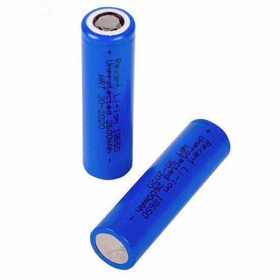 Фото №2 Аккумулятор 18650 unprotected Li-ion 2600 mAH 3.7 В (etm30-2020)