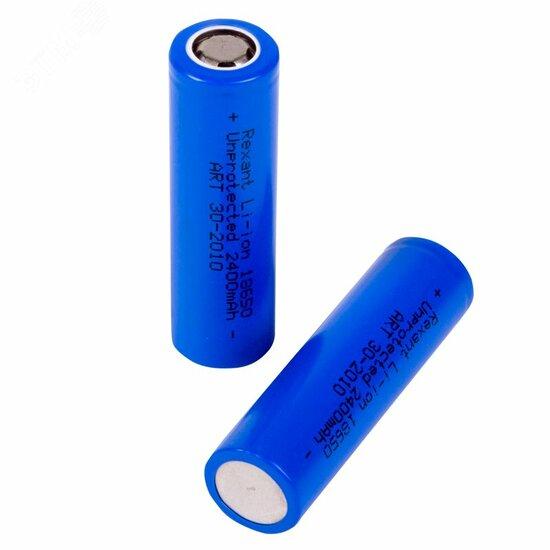 Фото №2 Аккумулятор 18650 unprotected Li-ion 2400 mAH 3.7 В (etm30-2010)