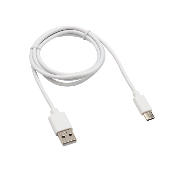 Фото №2 Кабель USB-Type-C, 2A, PVC, white, 1m (etm18-1895)