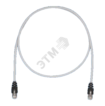 Фото №2 Патч-корд STPCH1MBBL TX5e F/UTPCat.5e с модульными разъёмами PAN-PLUG 1м серый (STPCH1MBBL)