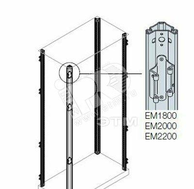 Фото №2 Стойка каркаса шкафа с петлями H=1800 (4шт) (EM1800)