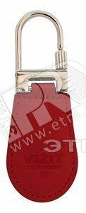 Фото №2 Ключ RF (RFID-125 kHz брелок EM-Marin) Кожаный брелок с тиснением логотипа красный (Ключ VIZIT-RF2.2-08 крас)