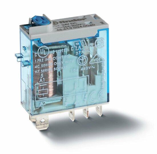 Фото №2 Миниатюрные промышленные реле Втычные, Контакты AgSnO2 - 1CO, 1CO 16A, блокируемая кнопка Тест + индикатор (46.61.8.024.4040)
