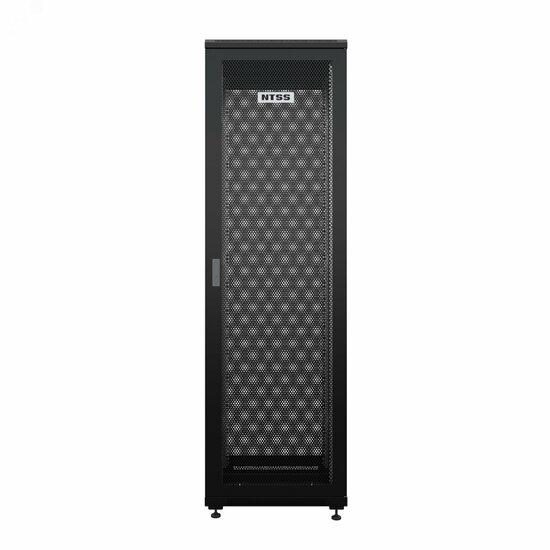 Фото №4 Шкаф напольный универсальный серверный NTSS R 18U 600х600мм, 4 профиля 19, двери перфорированная и сплошная металл, боковые стенки съемные, регулируемые опоры, разобранный, черный RAL 9005 (NTSS-R18U6060PD-BL)