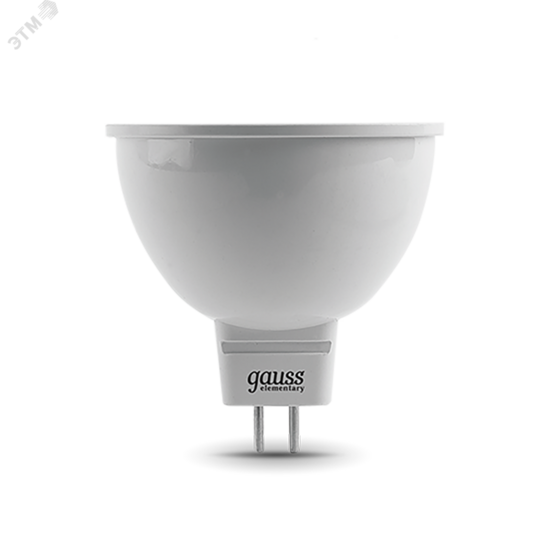Фото №2 Лампа светодиодная LED 3,5 Вт 290 Лм 3000К теплая GU5.3 MR16 Elementary Gauss (13514)
