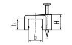 Фото №4 Скоба пластиковая с гвоздем для плоских проводов СПП 9 (30шт.) (Fortisflex) (49453)