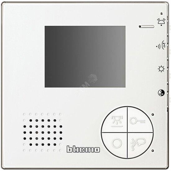 Фото №2 Панель видеодомофона абонентская Classe100V12B, двухпроводная, цветной LCD-дисплей 3.5'', hands-free, цвет белый (344502)