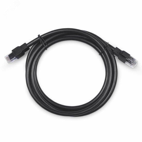 Фото №2 Патч-корд PC-ARM- UTP-RJ45-Cat.6a-1m-PE U/UTP, категория 6a, 2xRJ45/8p8c, неэкранированный, армированный гофрированной стальной лентой, черный, РЕ, внешний, 1м (PC-ARM-UTP-RJ45-Cat.6a-1m-PE)