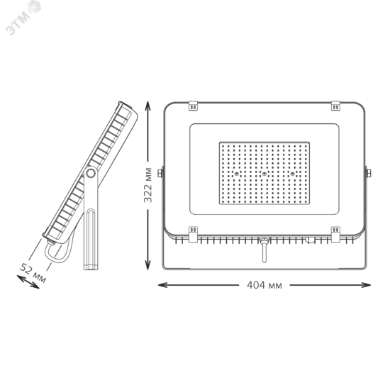 Фото №6 Прожектор светодиодный ДО-150 Вт 18000 Лм 6500К 175-265 В IP65 черный LED Qplus Gauss (613100150)