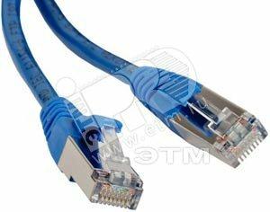 Фото №2 Промышленный патч-корд FTP IP67 категория 5e с защитными крышками 5 м черный экранированный (46807)