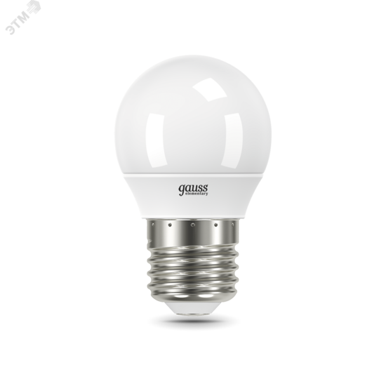 Фото №2 Лампа светодиодная LED 12 Вт 950 Лм холодная 6500К Е27 шар Elementary Gauss (53232)