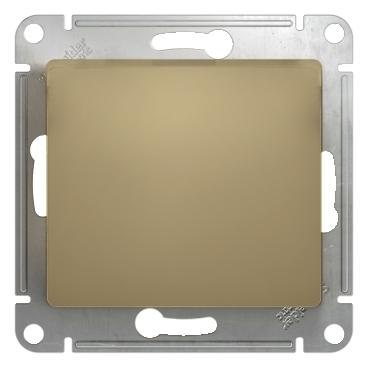 Фото №3 Выключатель одноклавишный, в рамку, титан схема 1 (GSL000411)